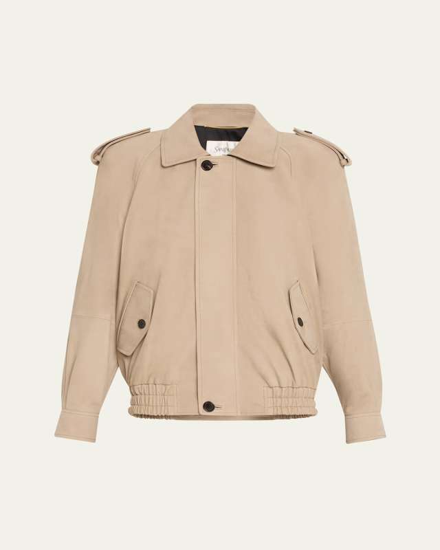 Oversized Suede Moto Jacket